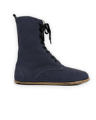 Side view Navy Barefoot Boot - Calf Leather Zero Drop | Bespoky