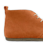 Side view Orange Suede Ankle Boots - Calf Leather Zero Drop | Bespoky