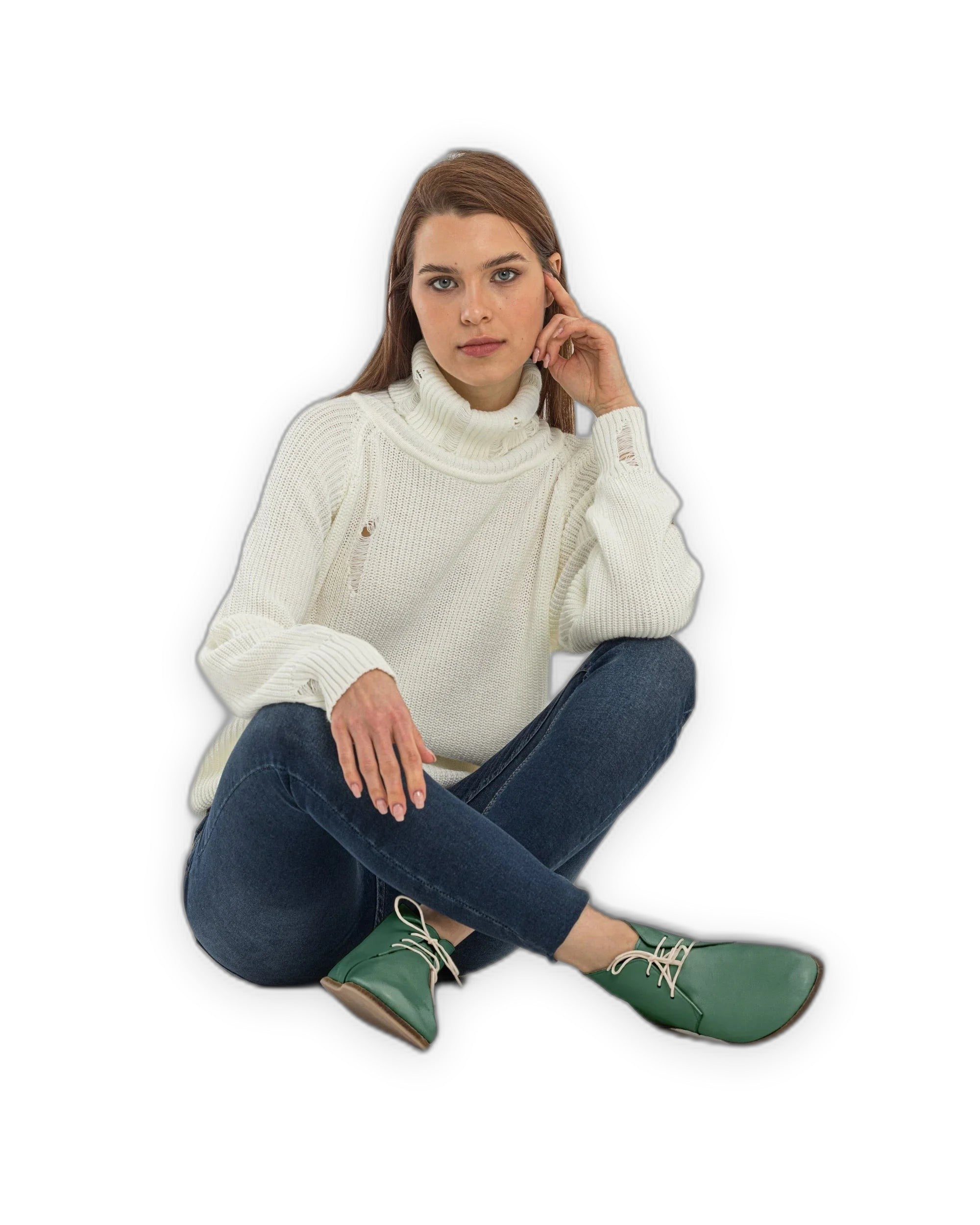 Detail Green Ankle Boots - Handcrafted Calf Leather Turkey | Bespoky