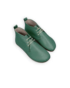 Women's Green Ankle Boots - Handcrafted Calf Leather Wide Toe Box | Bespoky