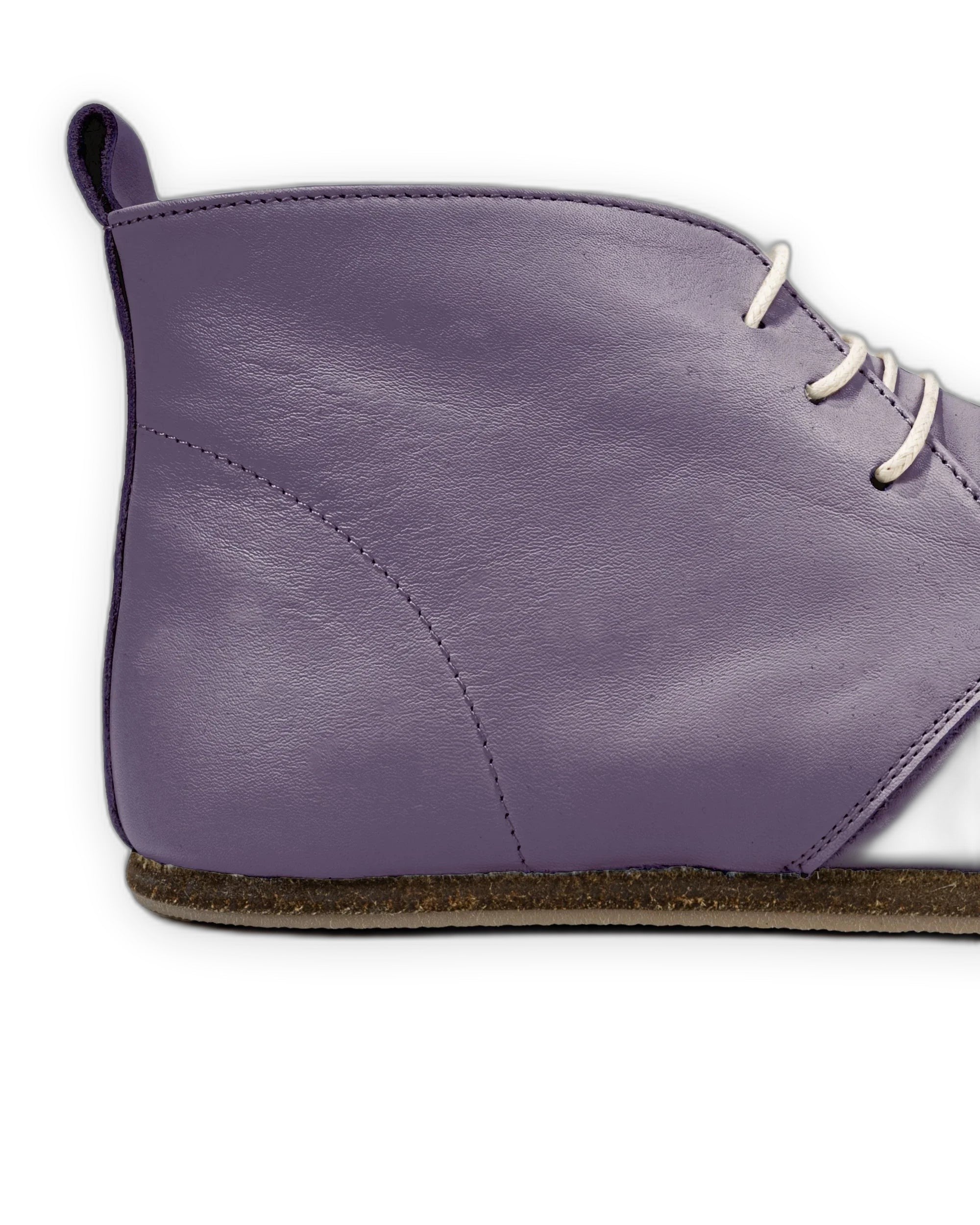 Detail Purple Ankle Boots - Handcrafted Calf Leather Turkey | Bespoky