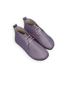 Women's Purple Ankle Boots - Handcrafted Calf Leather Wide Toe Box | Bespoky