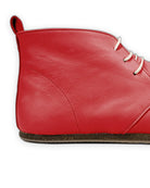 Detail Red Ankle Boots - Handcrafted Calf Leather Turkey | Bespoky