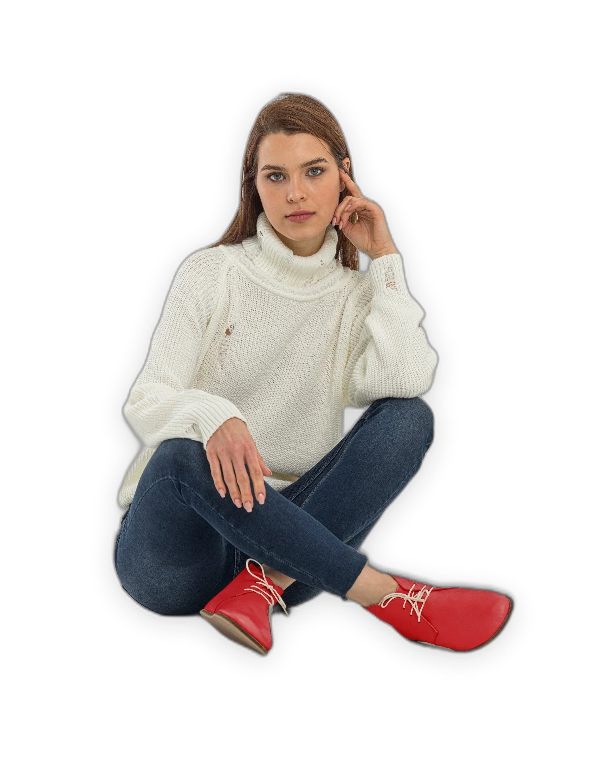 Sole detail Red Ankle Boots - Zero Drop Calf Leather | Bespoky