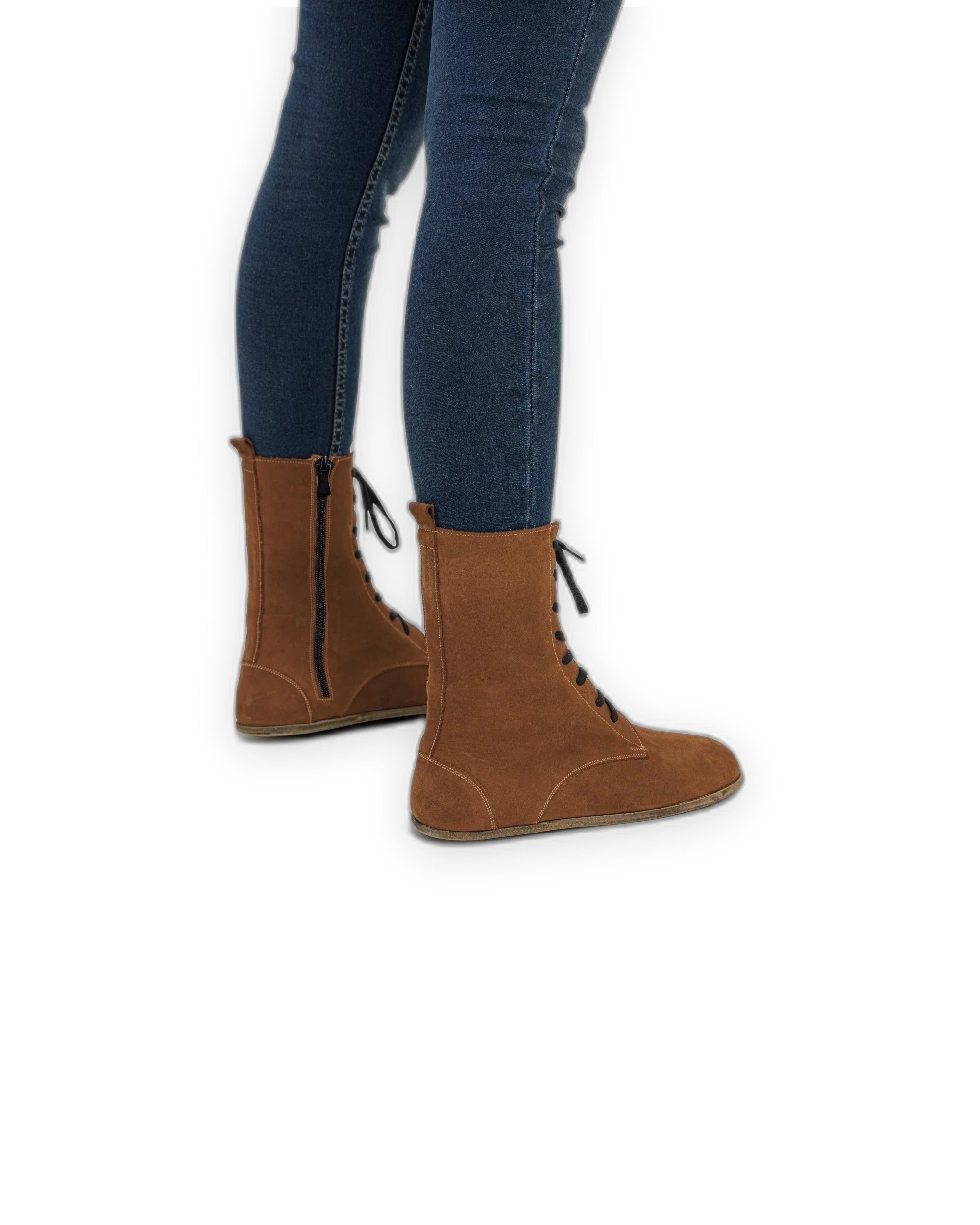 Detail Tan Barefoot Boot - Handcrafted Calf Leather Turkey | Bespoky