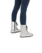 Pair White Barefoot Boot - Barefoot Wide Toe Calf Leather | Bespoky