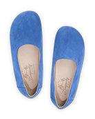 Side view Blue Ballet Flats - Calf Leather Zero Drop | Bespoky