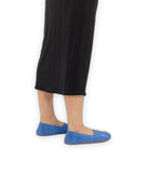 Detail Blue Ballet Flats - Handcrafted Calf Leather Turkey | Bespoky