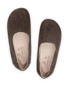 Side view Brown Ballet Flats - Calf Leather Zero Drop | Bespoky