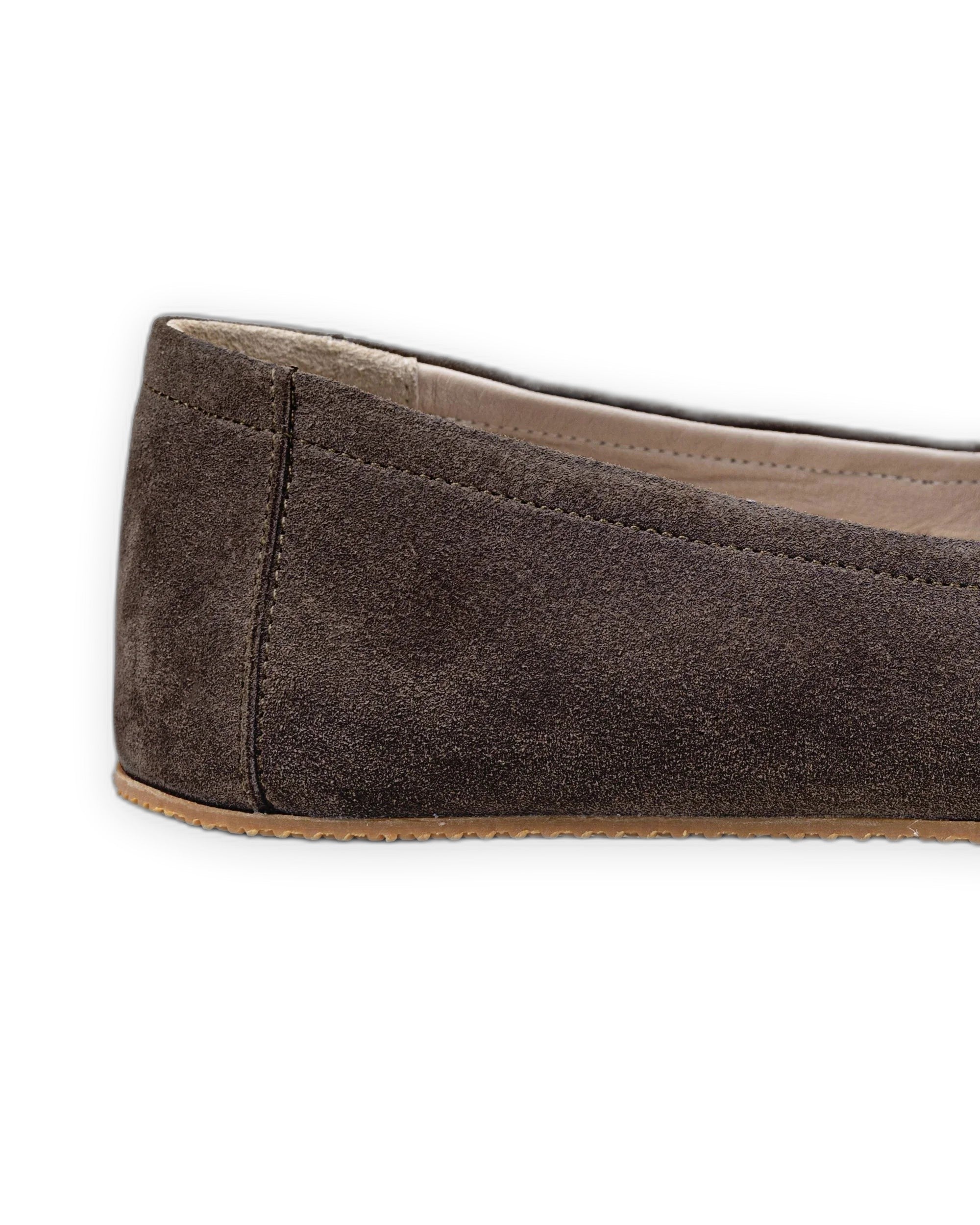 Top view Brown Ballet Flats - Handcrafted Calf Leather | Bespoky