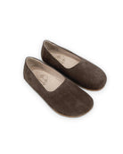 Women's Brown Ballet Flats - Handcrafted Calf Leather Wide Toe Box | Bespoky