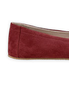 Top view Burgundy Ballet Flats - Handcrafted Calf Leather | Bespoky