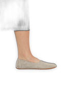 Pair Cream Ballet Flats - Barefoot Wide Toe Calf Leather | Bespoky