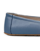 Top view Jean Blue Ballet Flats - Handcrafted Calf Leather | Bespoky
