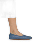 Detail Jean Blue Ballet Flats - Handcrafted Calf Leather Turkey | Bespoky