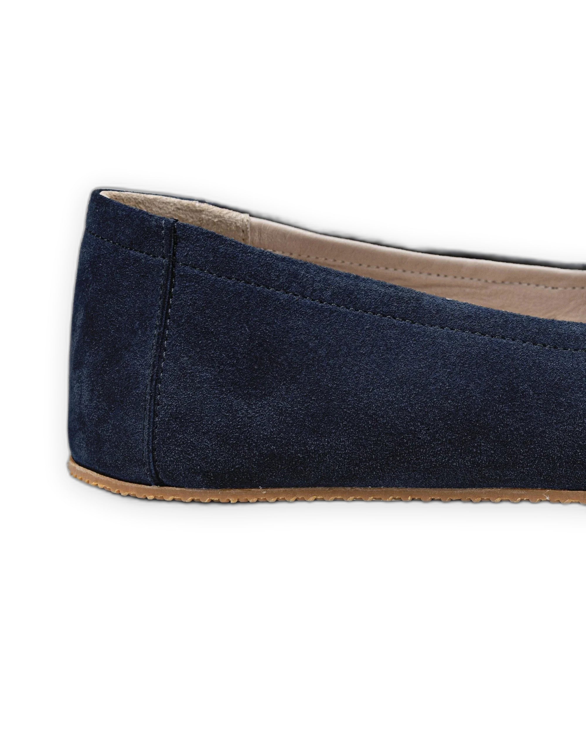 Top view Navy Ballet Flats - Handcrafted Calf Leather | Bespoky