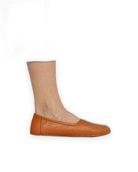 Detail Orange Ballet Flats - Handcrafted Calf Leather Turkey | Bespoky