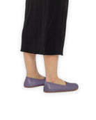 Detail Purple Ballet Flats - Handcrafted Calf Leather Turkey | Bespoky