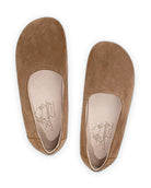 Side view Tan Ballet Flats - Calf Leather Zero Drop | Bespoky