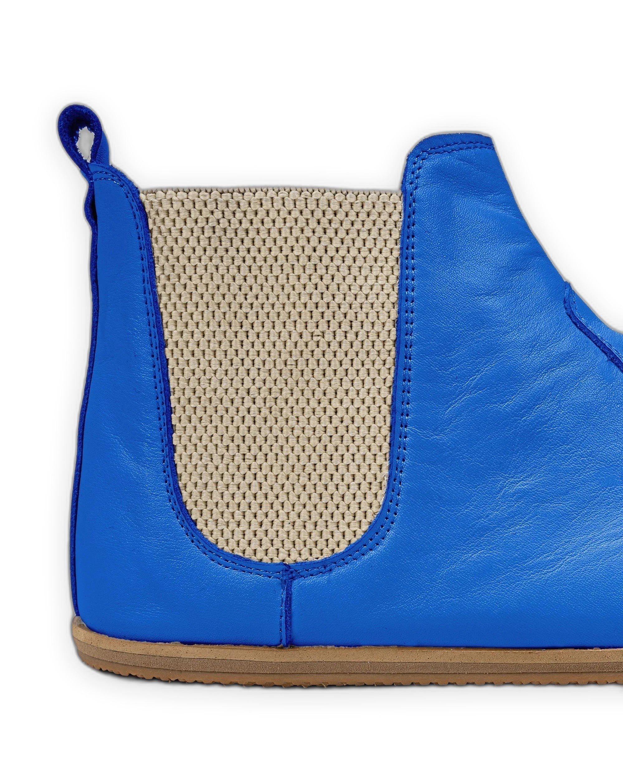 Side view Blue Chelsea Boots - Calf Leather Zero Drop | Bespoky