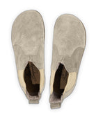 Side view Cream Suede Chelsea Boots - Calf Leather Zero Drop | Bespoky