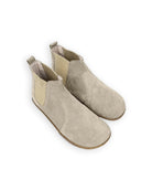 Men's Cream Suede Chelsea Boots - Handcrafted Calf Leather Wide Toe Box | Bespoky