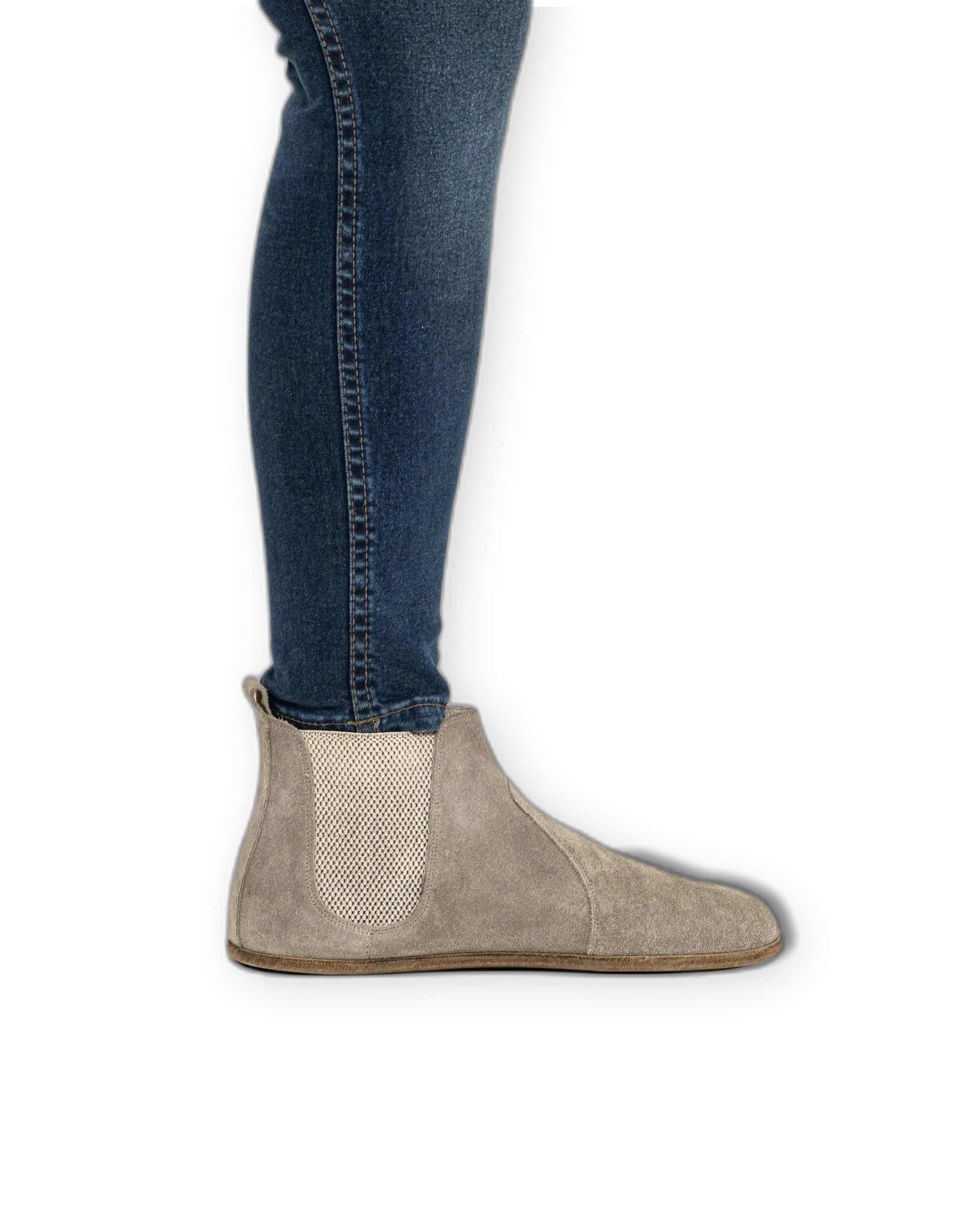 Back view Suede Chelsea Boots - Calf Leather Handcrafted | Bespoky