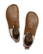 Side view Dark Tan Chelsea Boots - Calf Leather Zero Drop | Bespoky