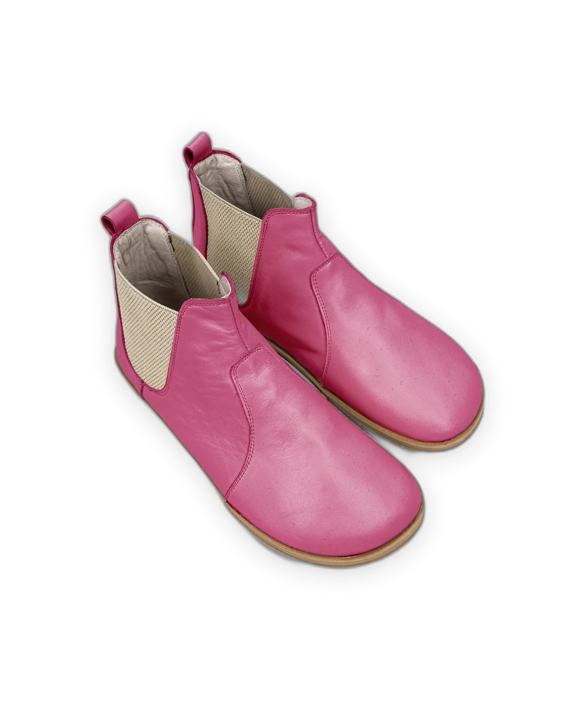 Men's Fuchsia Chelsea Boots - Handcrafted Calf Leather Wide Toe Box | Bespoky