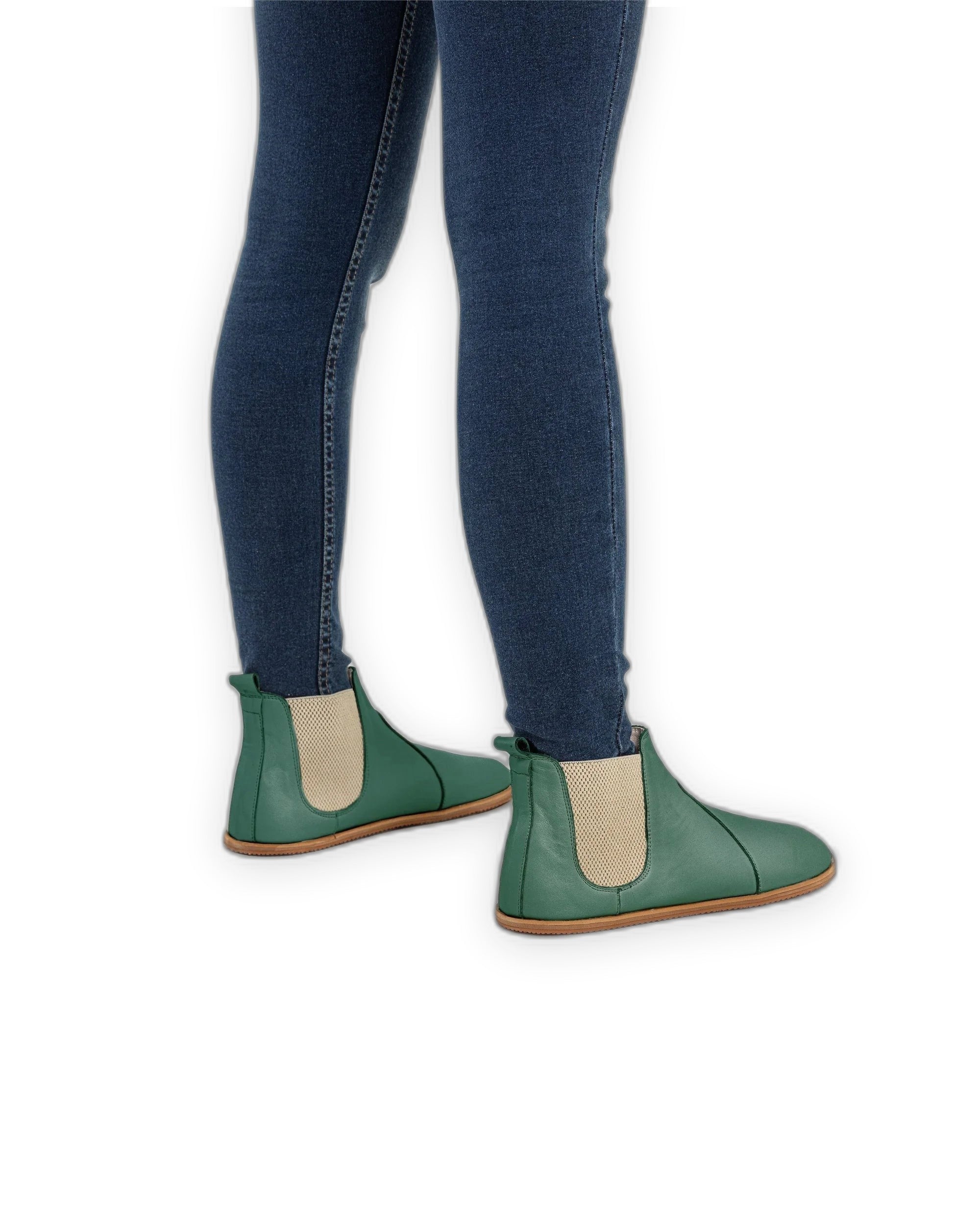 Top view Green Chelsea Boots - Handcrafted Calf Leather | Bespoky