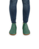 Pair Green Chelsea Boots - Barefoot Wide Toe Calf Leather | Bespoky