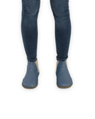 Close-up calf leather - Jean Blue Chelsea Boots Detail | Bespoky