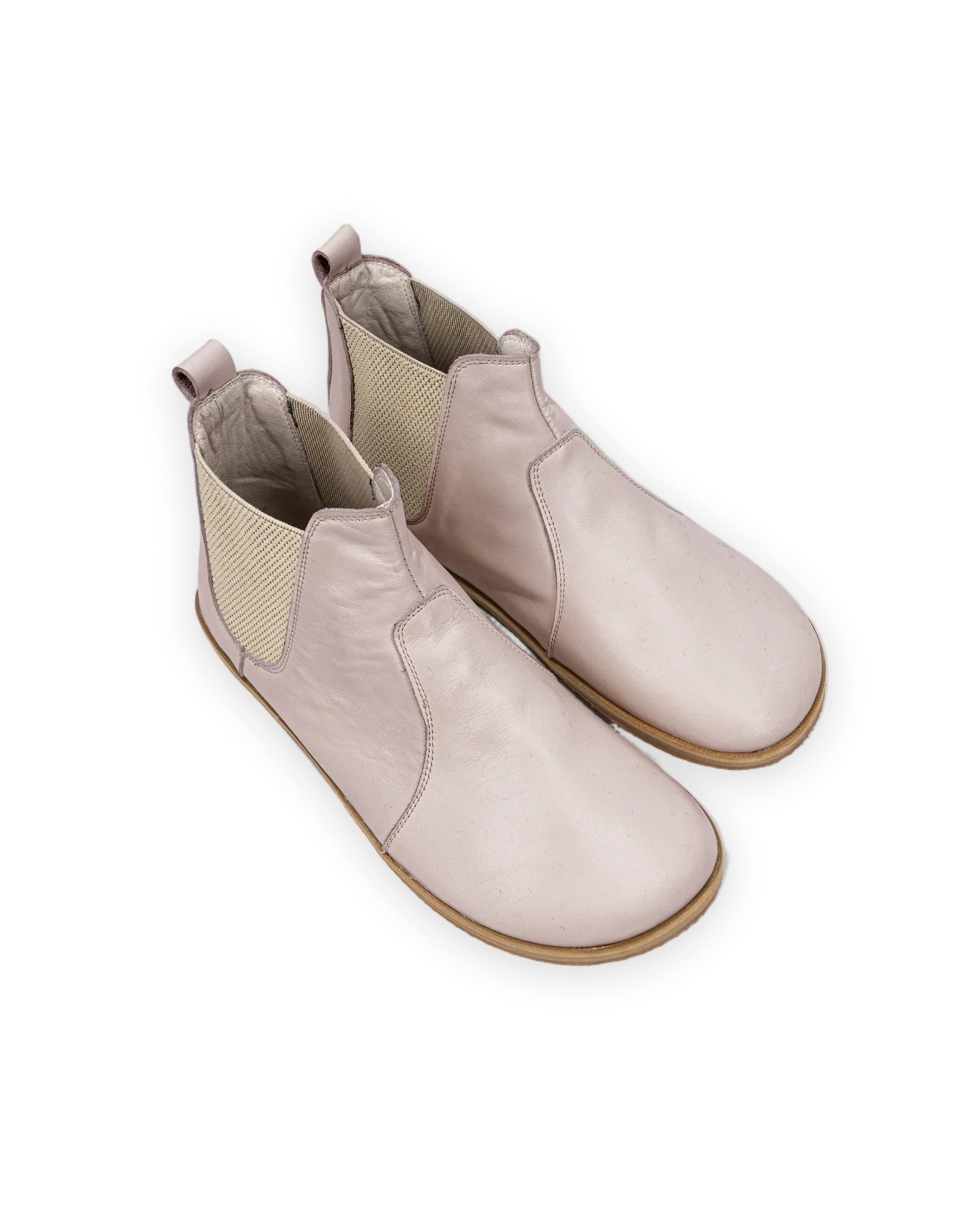 Men's Pink Chelsea Boots - Handcrafted Calf Leather Wide Toe Box | Bespoky