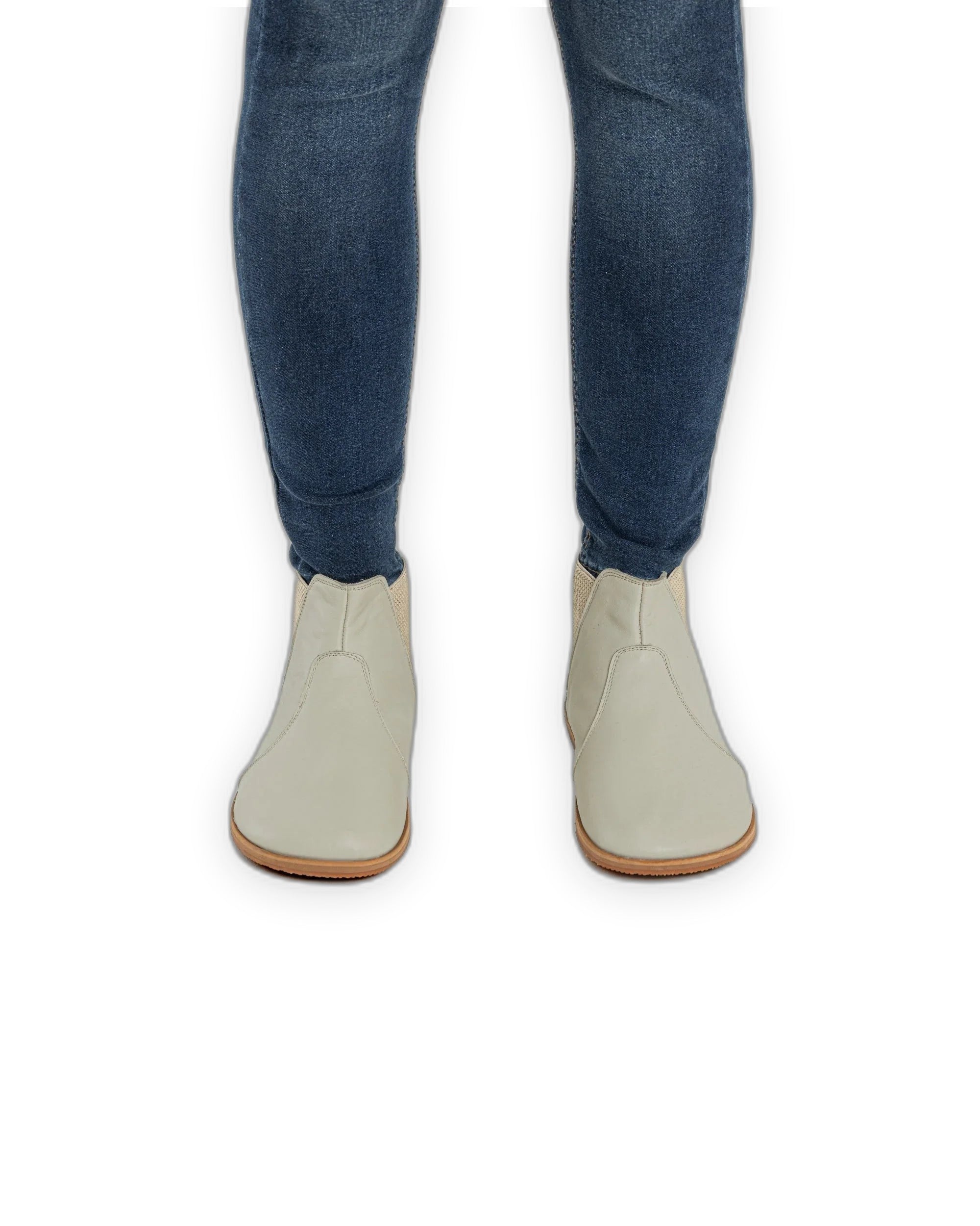 Detail Lucas Beige Chelsea Boots - Handcrafted Calf Leather Turkey | Bespoky
