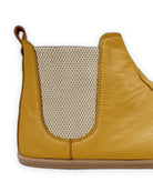Detail Mustard Chelsea Boots - Handcrafted Calf Leather Turkey | Bespoky