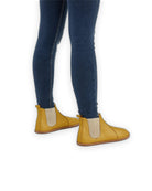 Pair Mustard Chelsea Boots - Barefoot Wide Toe Calf Leather | Bespoky