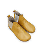 Men's Mustard Chelsea Boots - Handcrafted Calf Leather Wide Toe Box | Bespoky