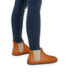 Side view Orange Chelsea Boots - Calf Leather Zero Drop | Bespoky