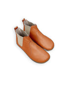 Men's Orange Chelsea Boots - Handcrafted Calf Leather Wide Toe Box | Bespoky