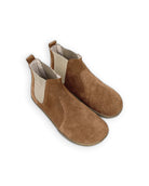 Men's Tan Suede Chelsea Boots - Handcrafted Calf Leather Wide Toe Box | Bespoky