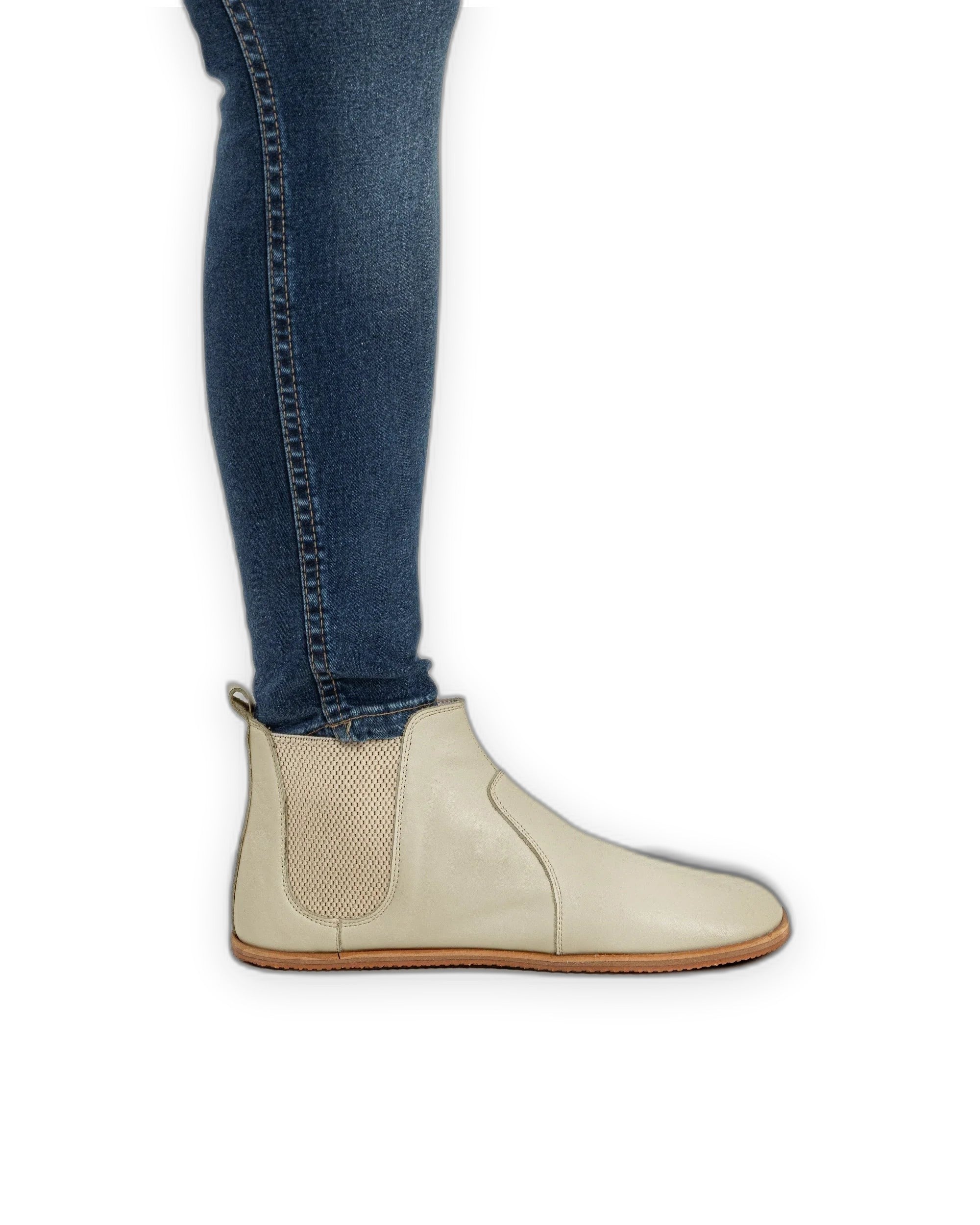 Detail Beige Chelsea Boots - Handcrafted Calf Leather Turkey | Bespoky