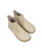 Women's Beige Chelsea Boots - Handcrafted Calf Leather Wide Toe Box | Bespoky