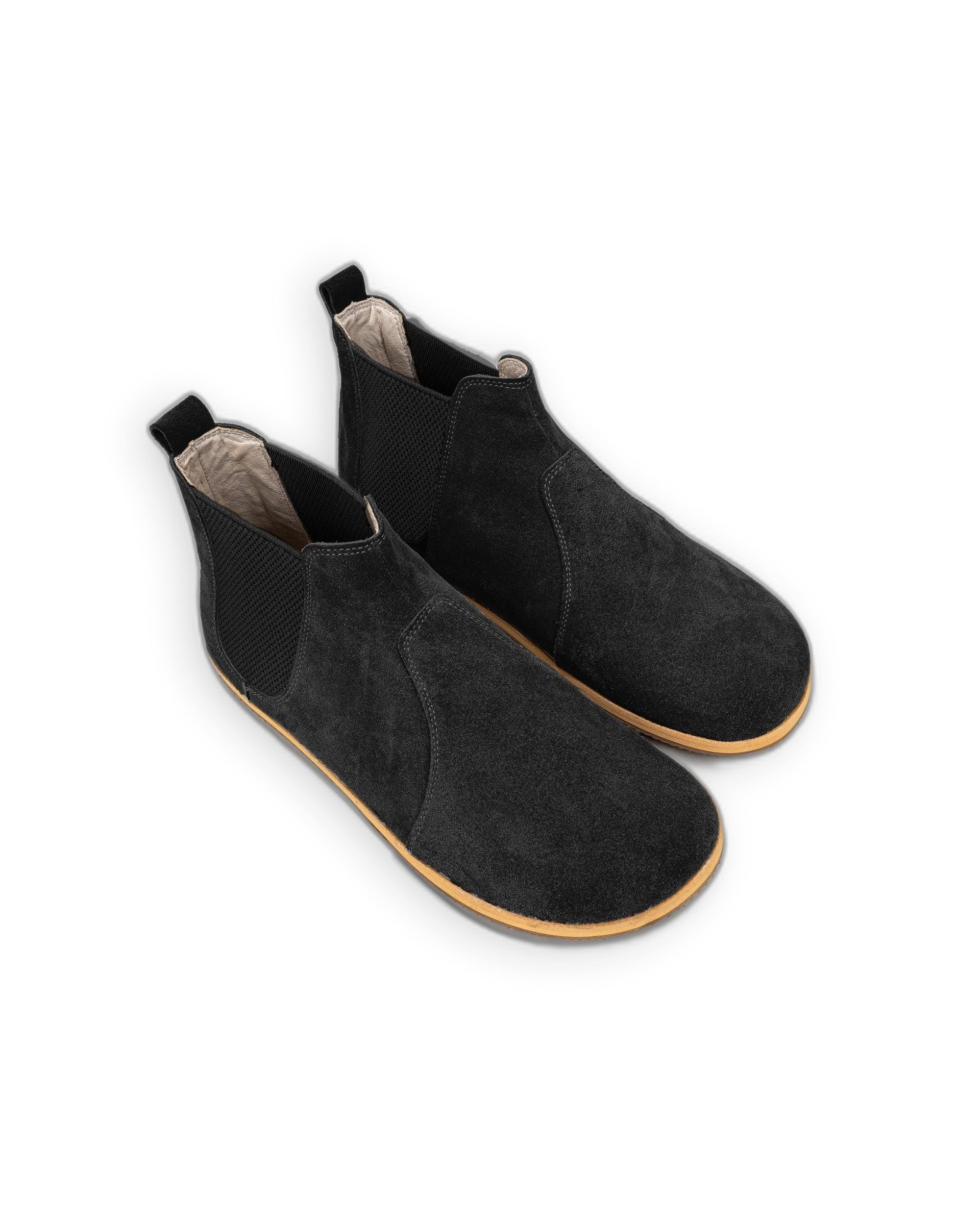 Women's Black Chelsea Boots - Handcrafted Calf Leather Wide Toe Box | Bespoky