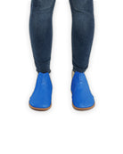 Top view Blue Chelsea Boots - Handcrafted Calf Leather | Bespoky