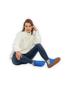 Close-up calf leather - Blue Chelsea Boots Detail | Bespoky