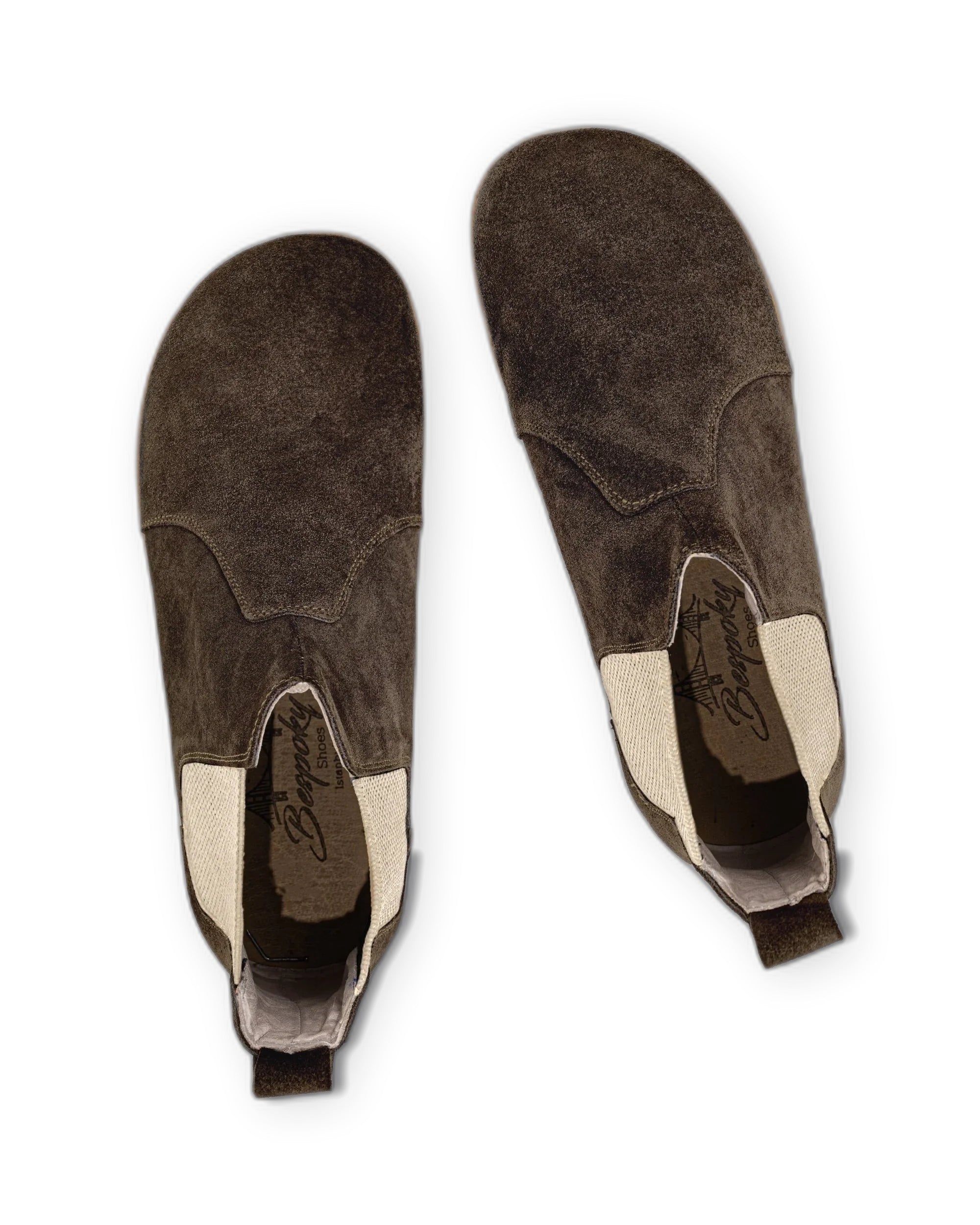 Side view Brown Chelsea Boots - Calf Leather Zero Drop | Bespoky