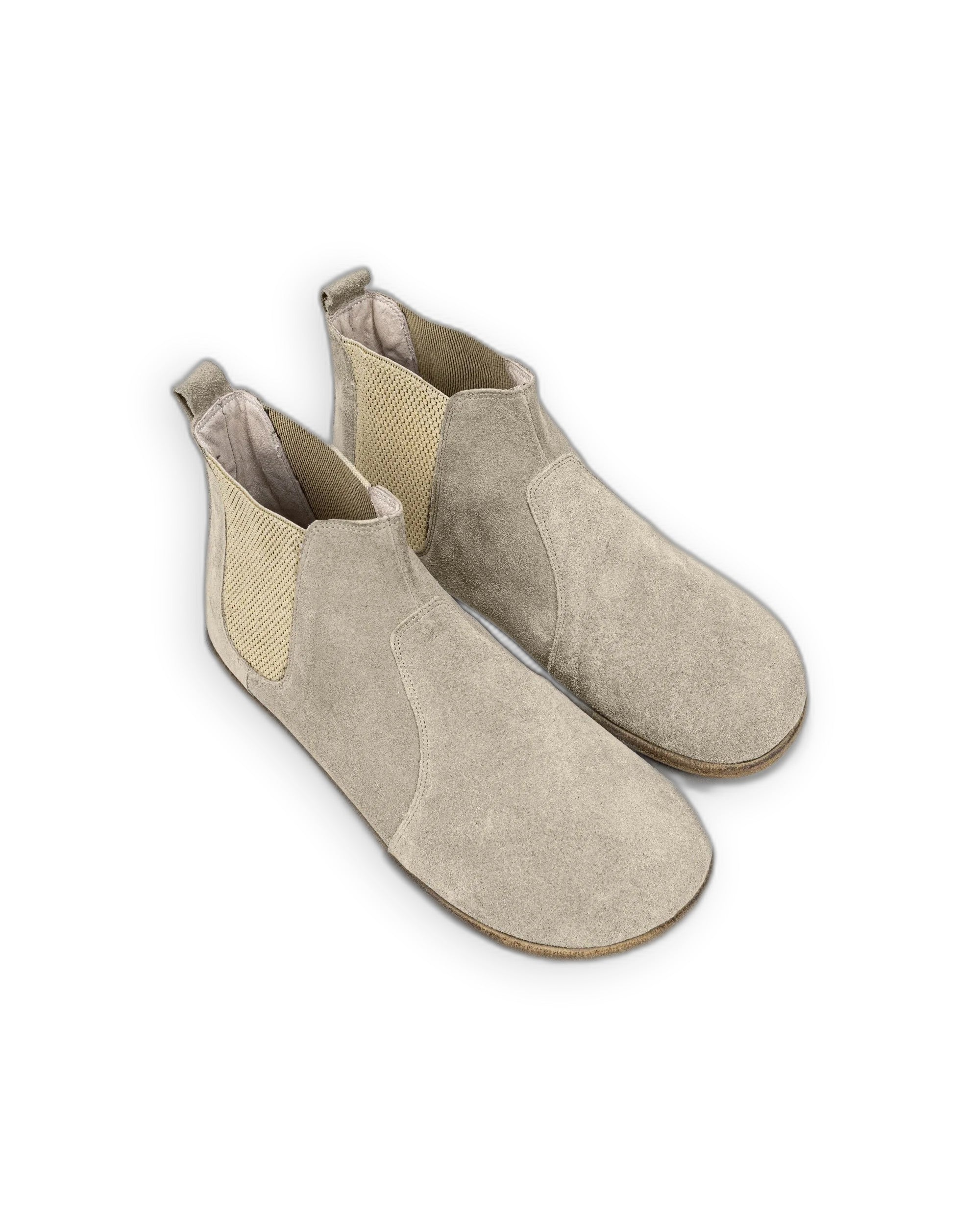 Women's Cream Chelsea Boots - Handcrafted Calf Leather Wide Toe Box | Bespoky