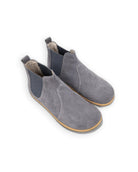 Women's Grey Chelsea Boots - Handcrafted Calf Leather Wide Toe Box | Bespoky