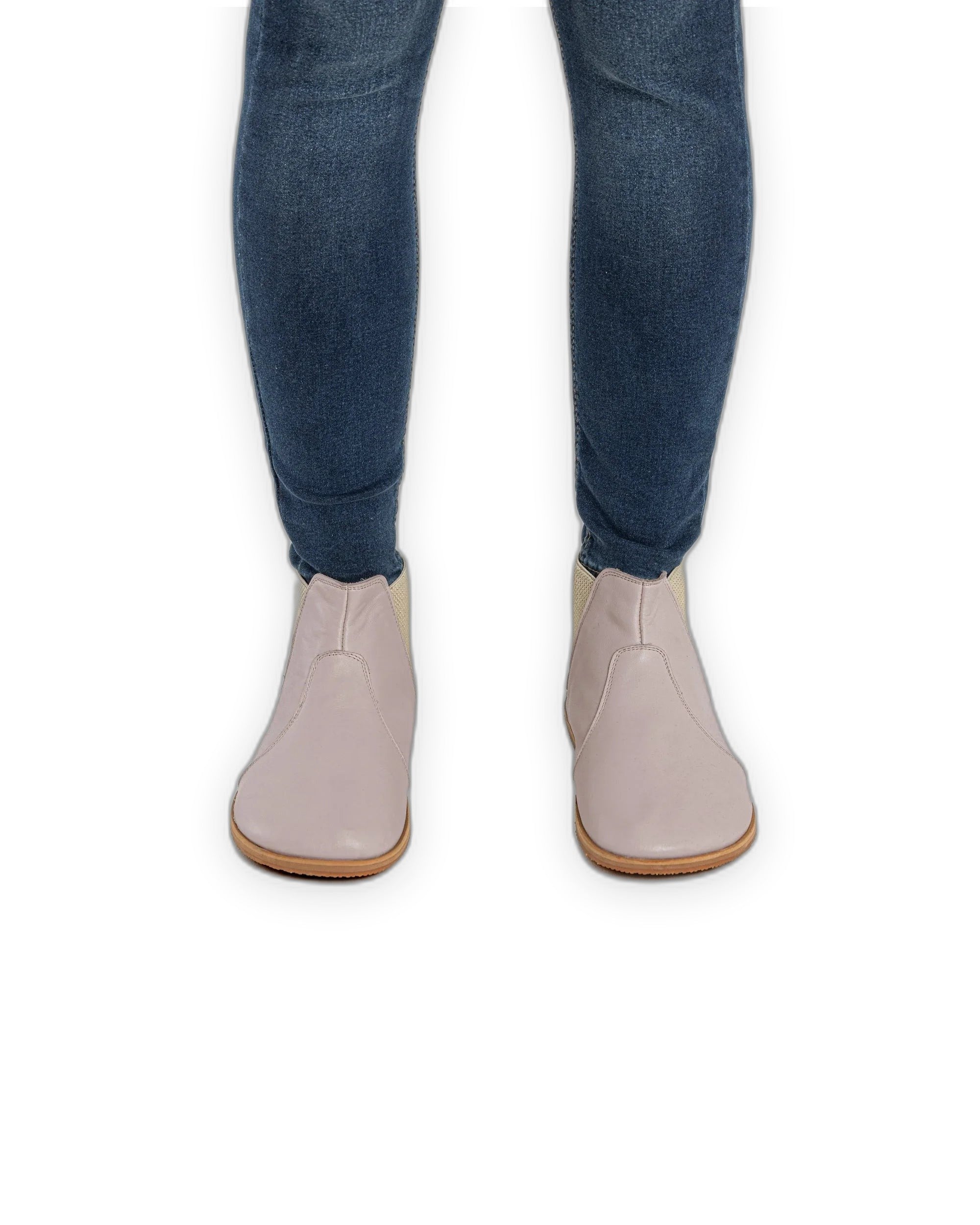 Side view Pink Chelsea Boots - Calf Leather Zero Drop | Bespoky