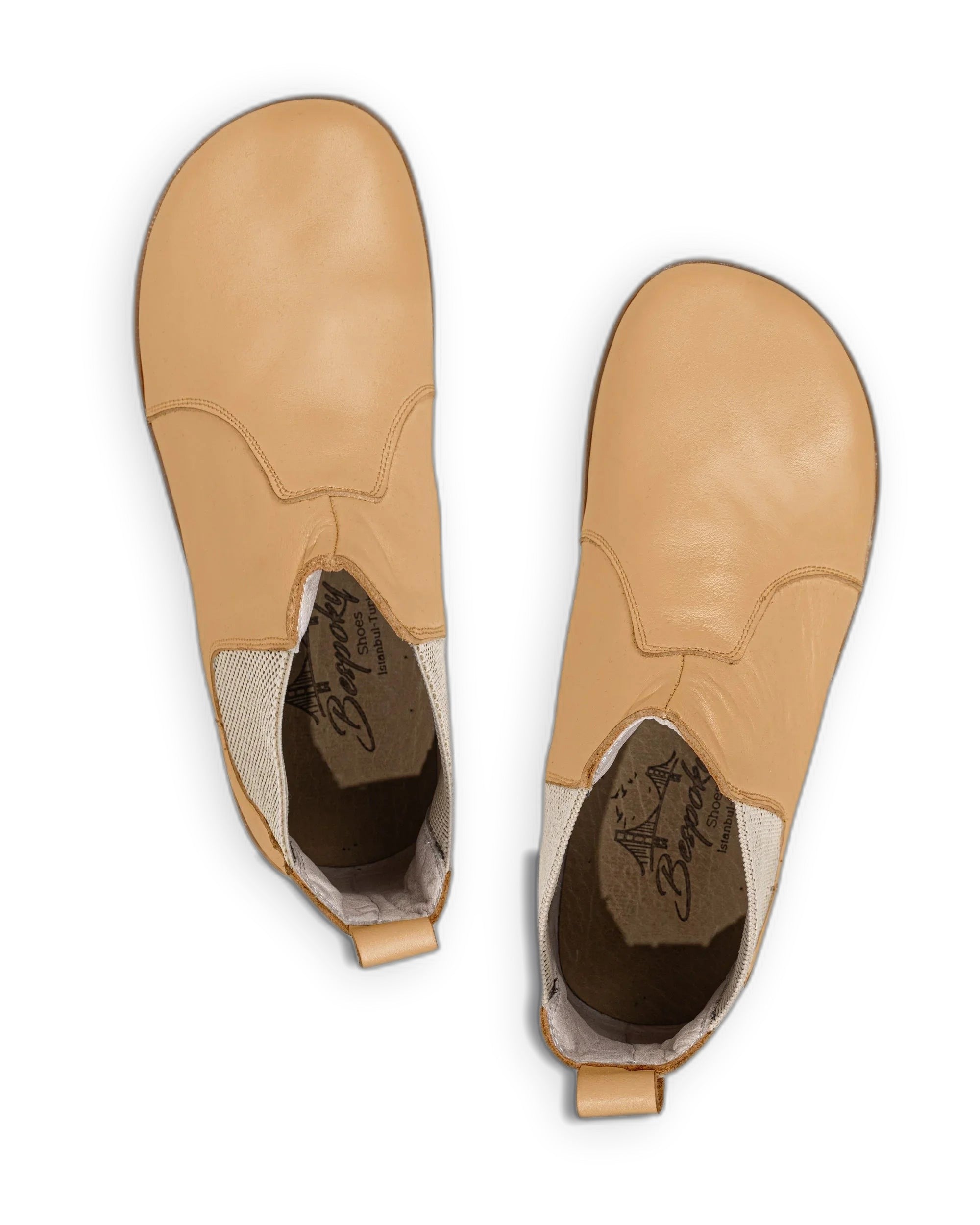 Detail Melon Yellow Chelsea Boots - Handcrafted Calf Leather Turkey | Bespoky